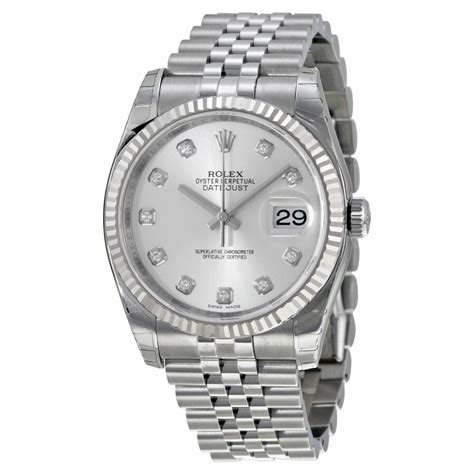 silver rolex watch for men